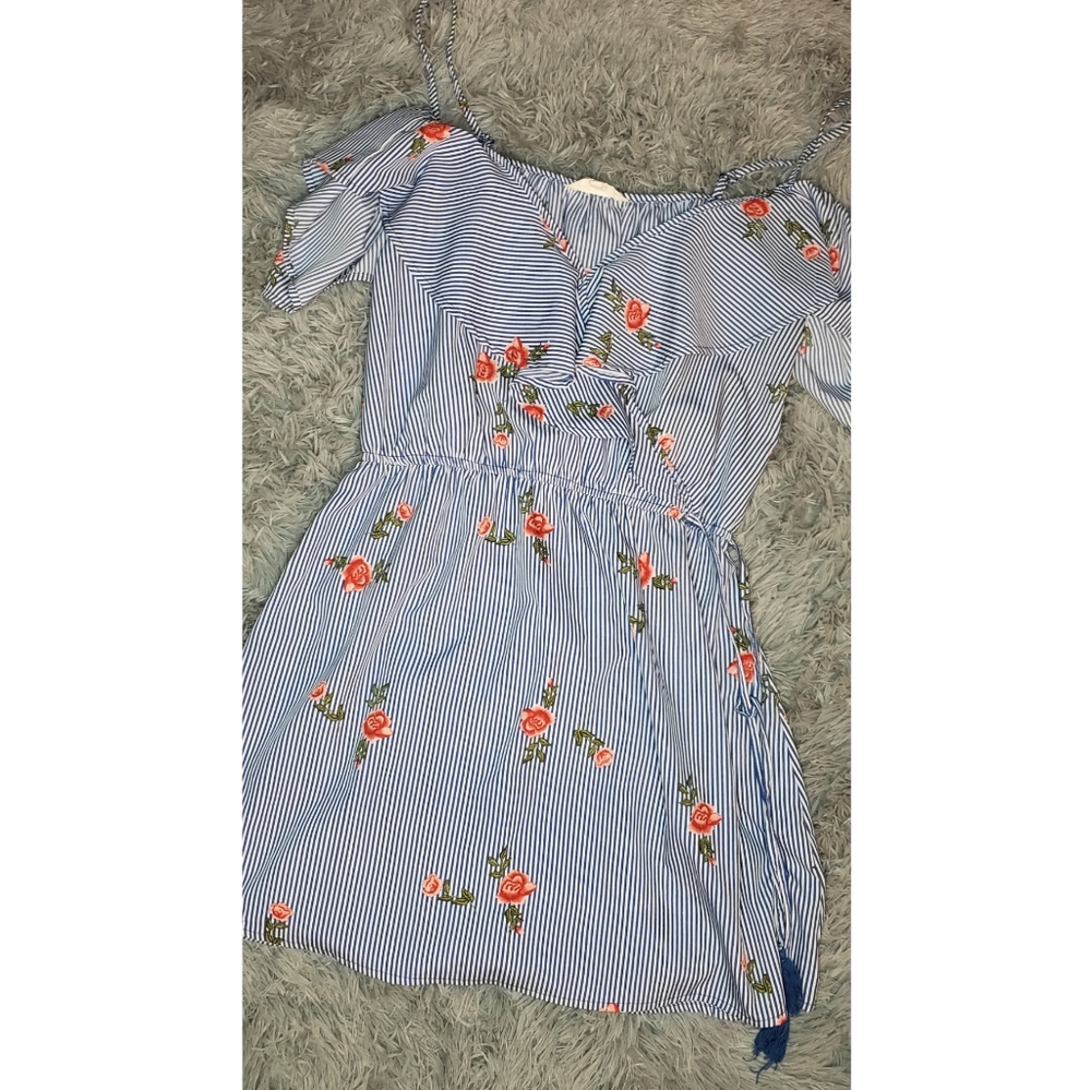 Blue floral dress